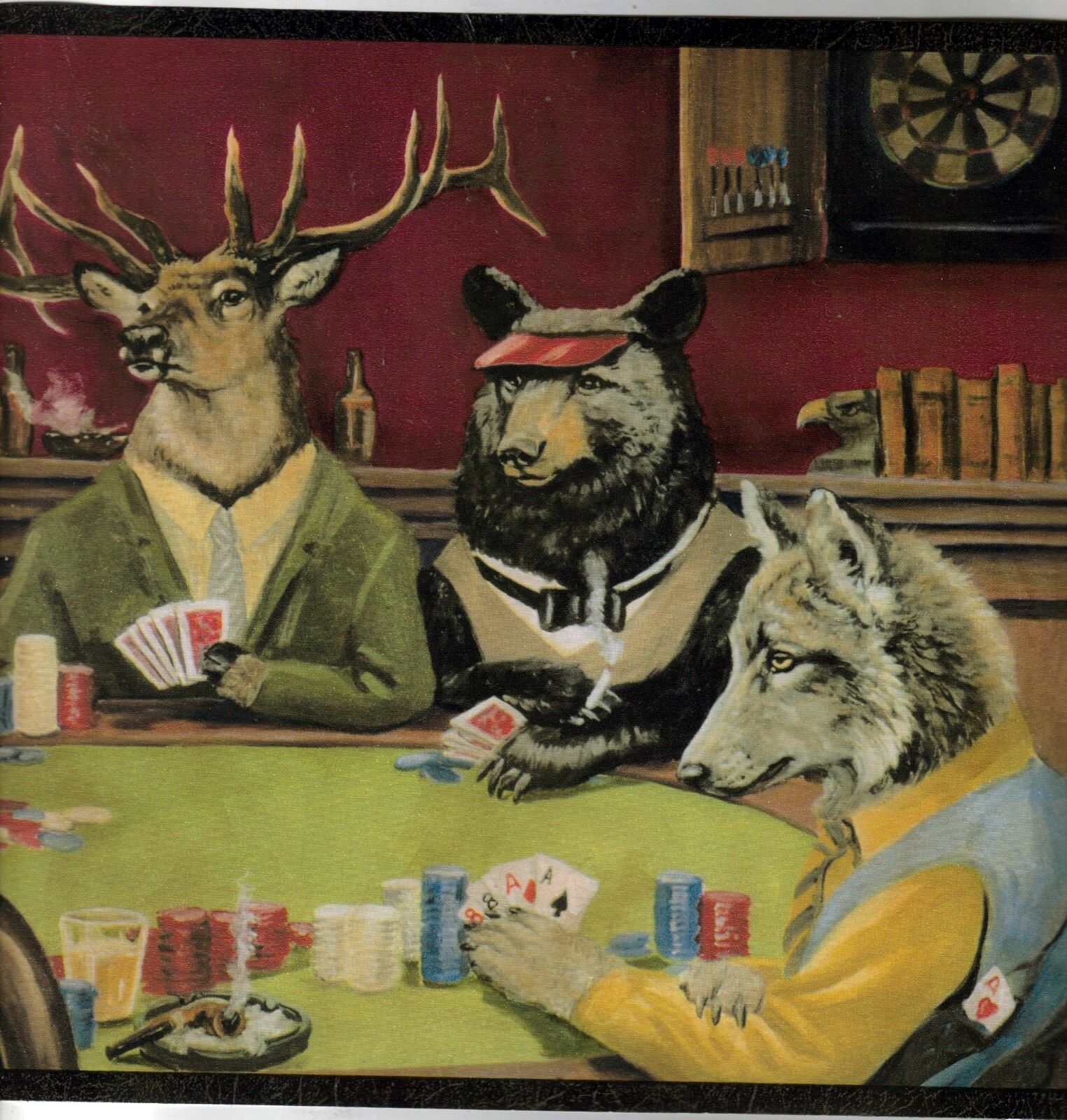 Animals Playing Poker - HD Wallpaper 