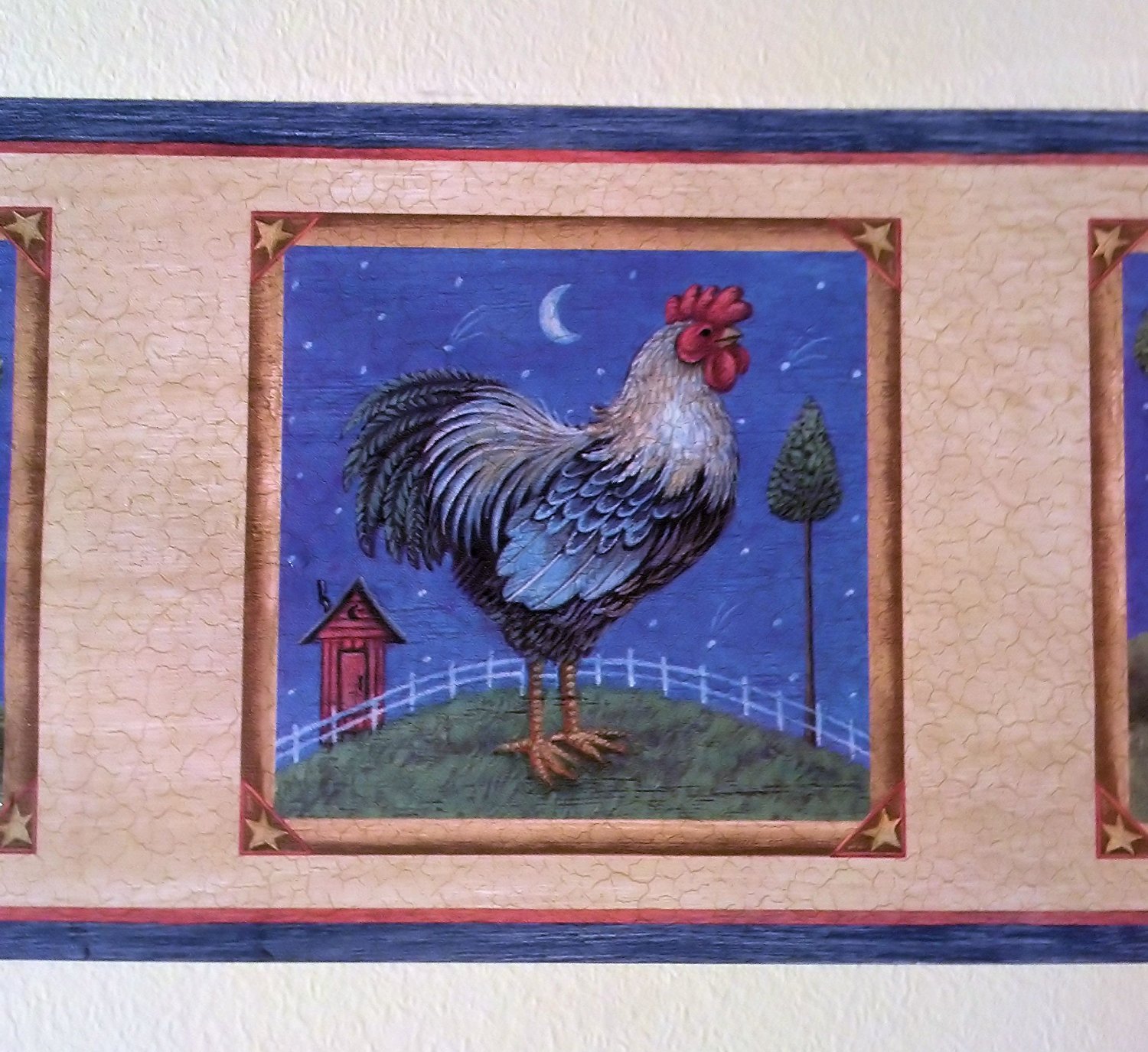 Wallpaper Border Rooster Chicken Baby Chicks On Light - Rooster - HD Wallpaper 