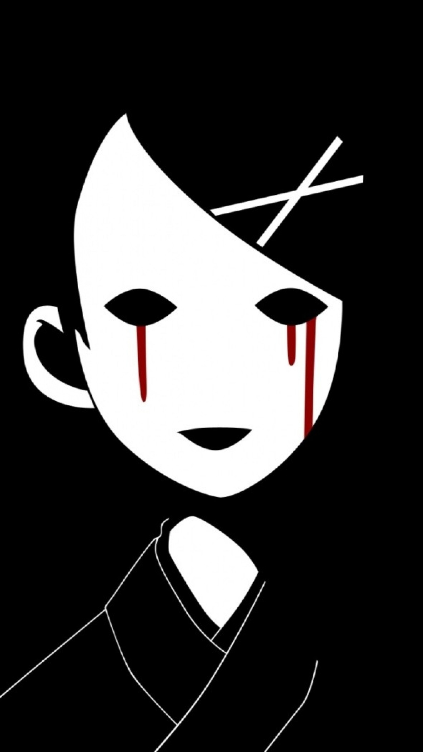 Wallpaper Sad, Face, Blood, Eyes - Sayonara Zetsubou Sensei Mobile - HD Wallpaper 