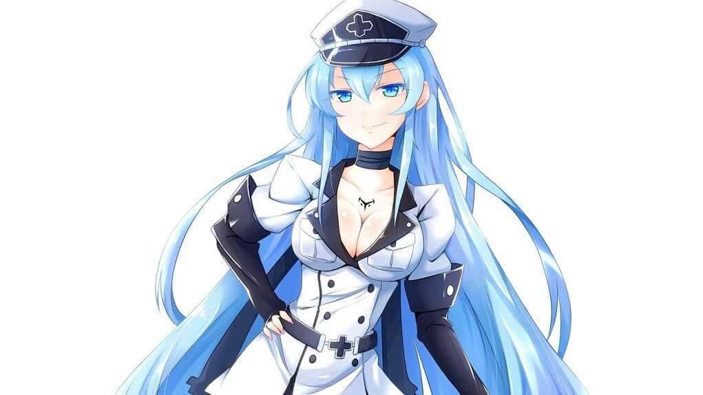 Esdeath Wallpaper Anime 1 - Sexy Anime Girl With Blue Hair - HD Wallpaper 