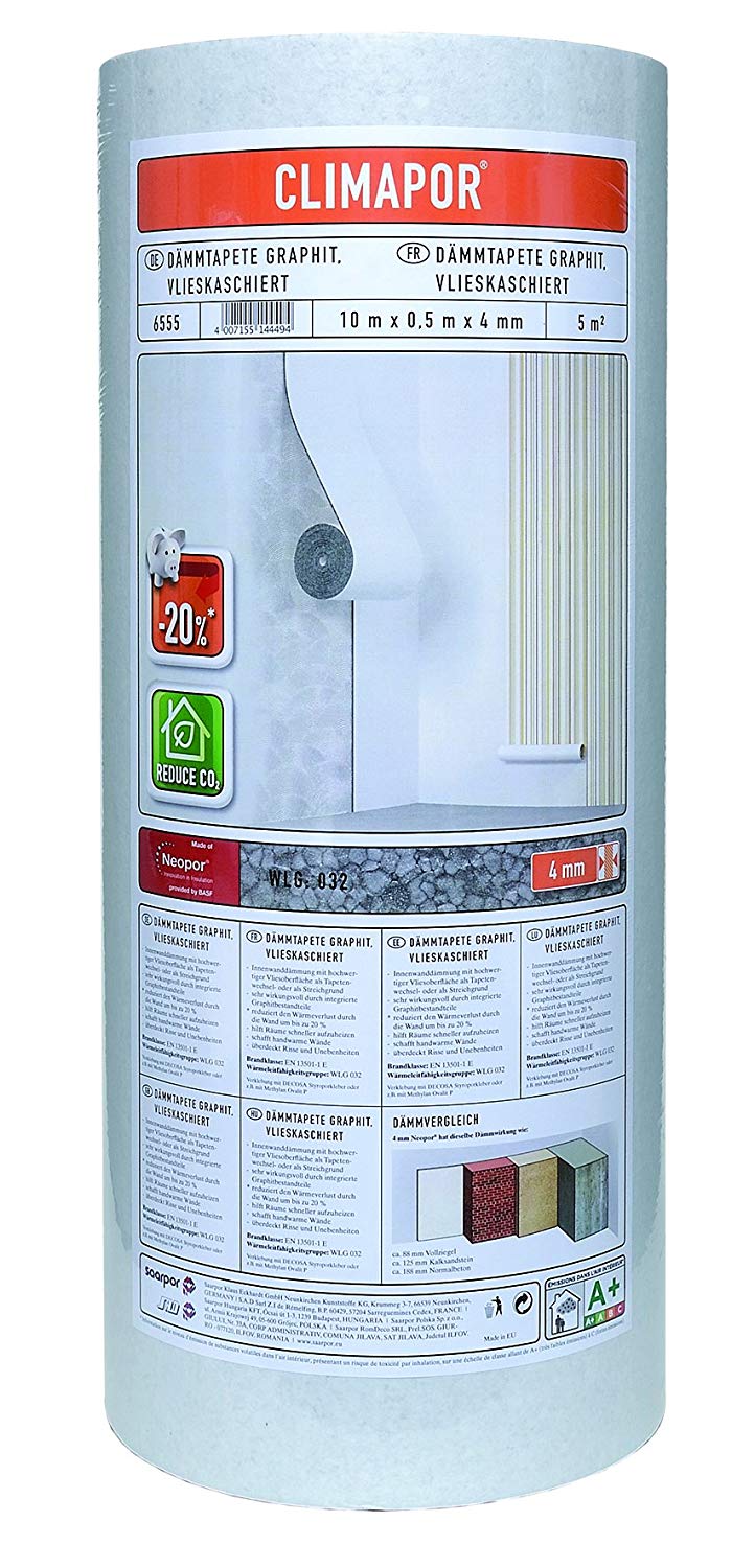 Climapor Dämmtapete Graphit Vlieskaschiert 10 X 0,5 - HD Wallpaper 