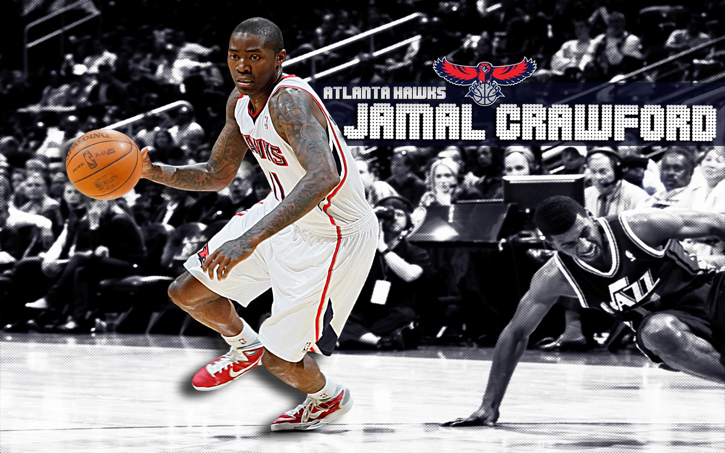 Jamal Crawford Hawks Widescreen Wallpaper - Hawk Jamal Crawford 2017 - HD Wallpaper 