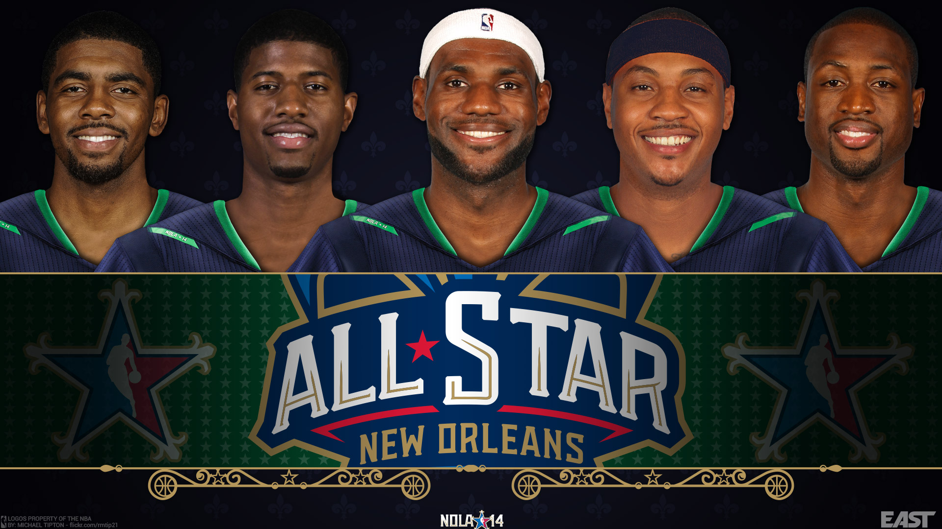 2014 Nba All-star East Starters Wallpaper - Nba All Star 2014 - HD Wallpaper 