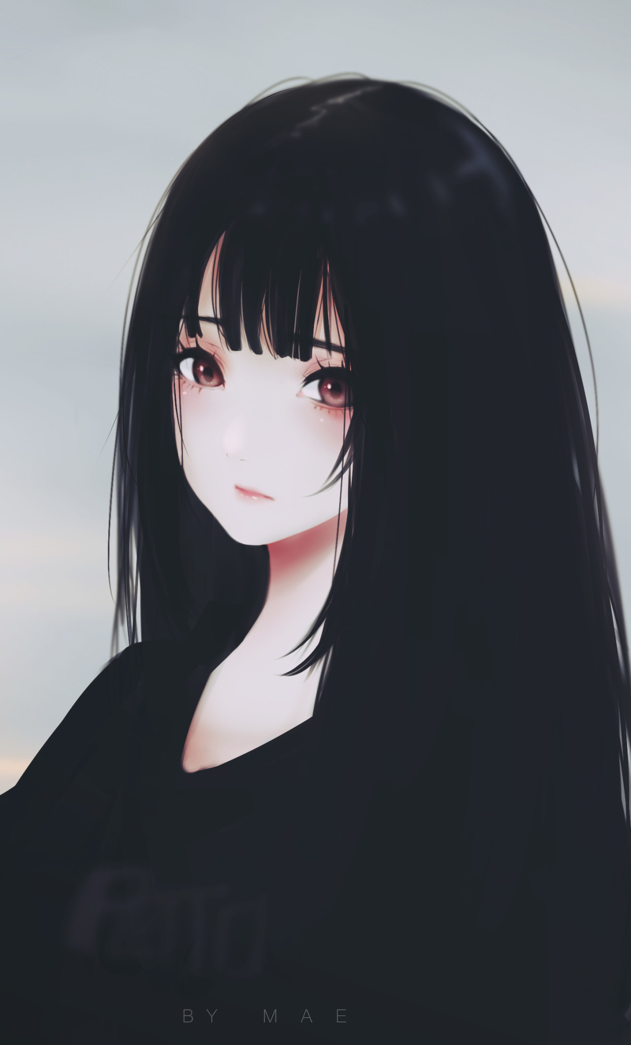 Sad Anime Girl Wallpaper Iphone - HD Wallpaper 