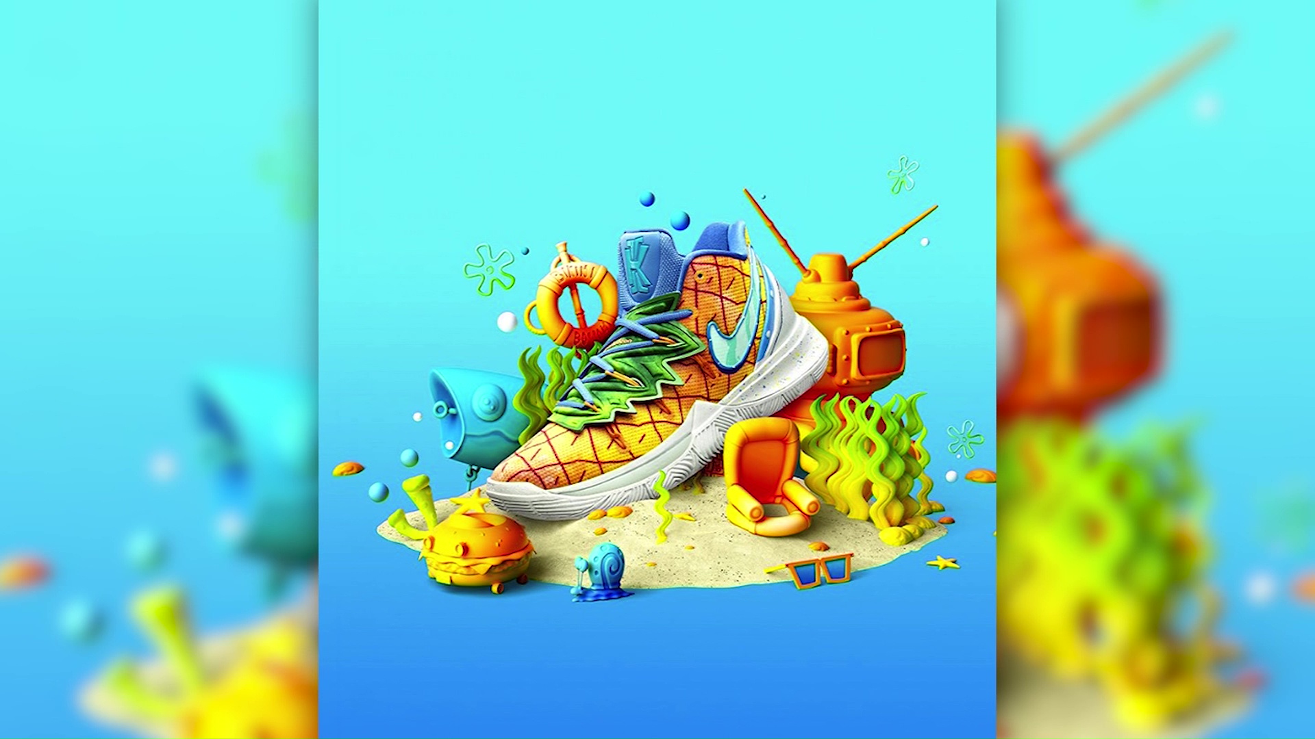 Kyrie 5 Spongebob Pineapple House - HD Wallpaper 