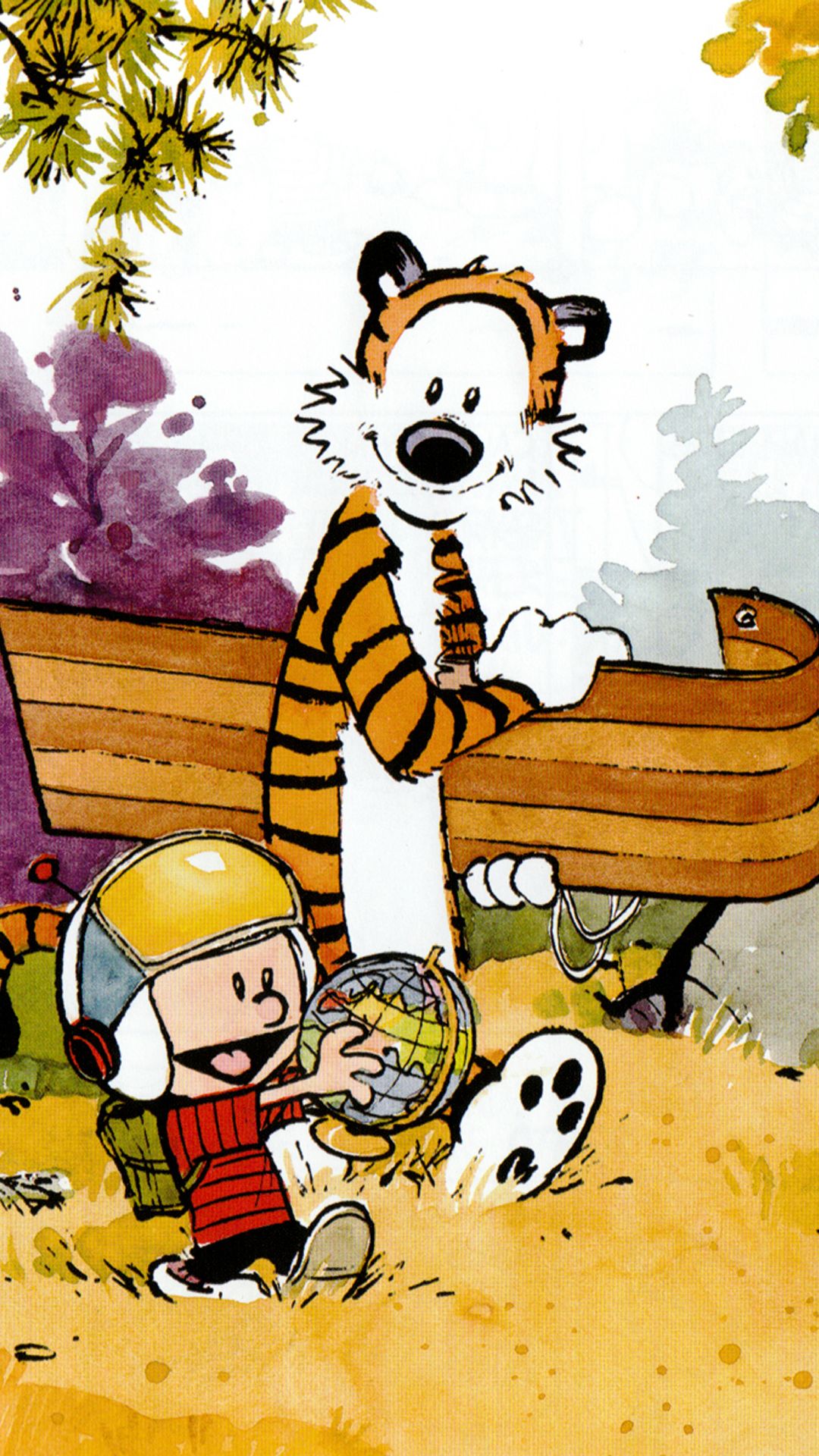 Calvin And Hobbes Iphone - HD Wallpaper 