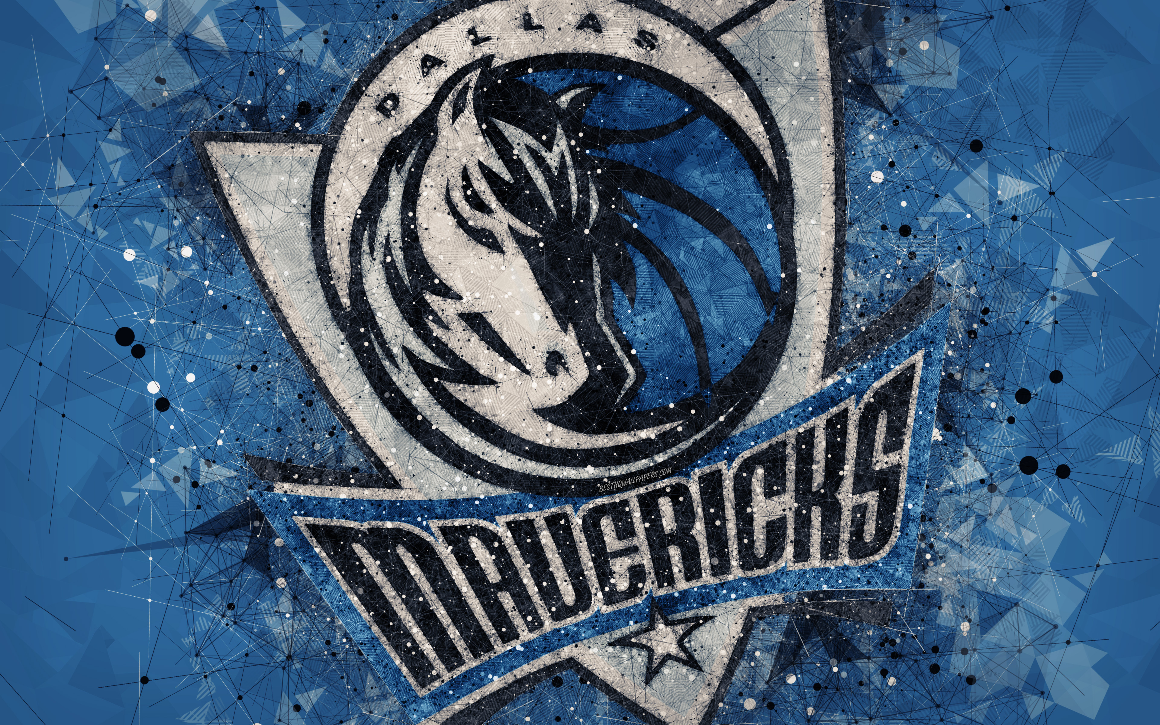 Dallas Mavericks, 4k, Creative Geometric Logo, American - Dallas Mavericks - HD Wallpaper 