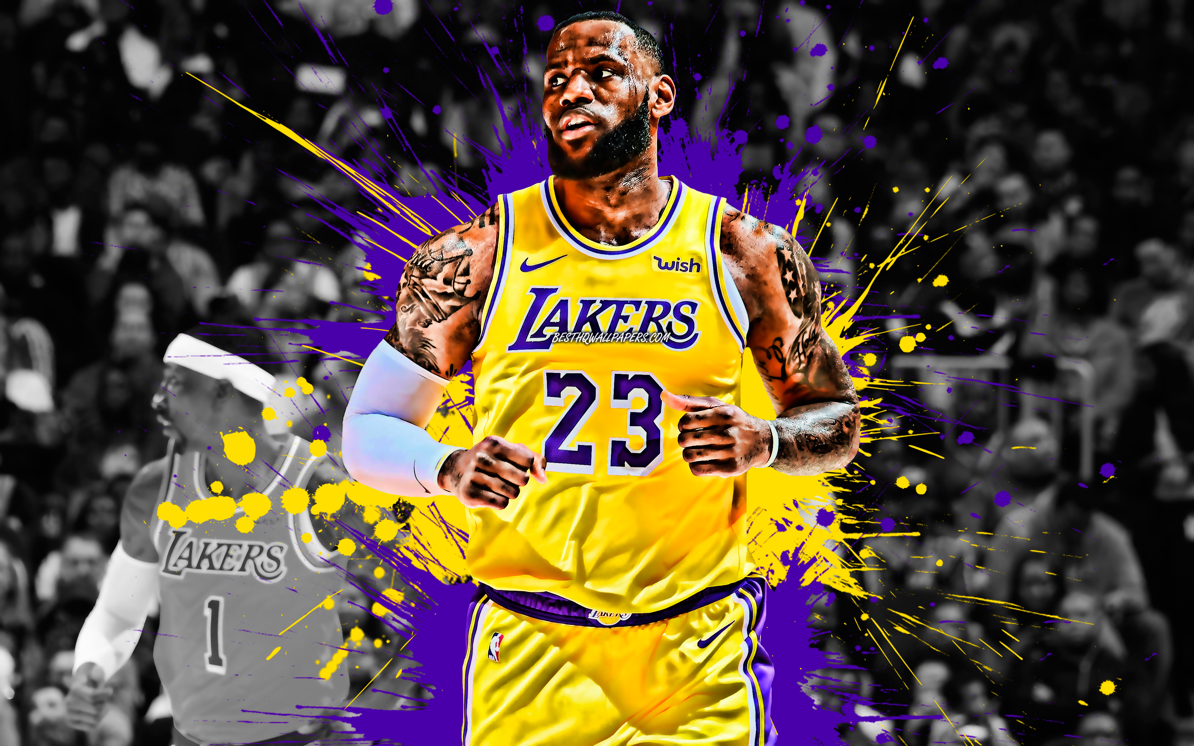 Lebron James, Los Angeles Lakers, Forward, Portrait, - Lebron James On Lakers - HD Wallpaper 