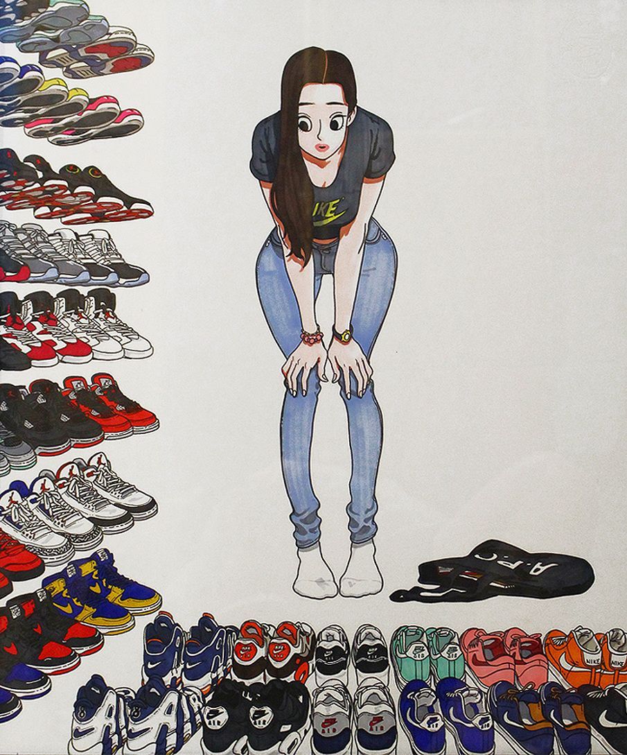Nike Shoes Girl01 - Sneakers Art - HD Wallpaper 