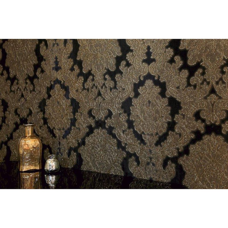 Arthouse Damask Wallpaper - Vicenza Damask Wallpaper Bedroom - HD Wallpaper 