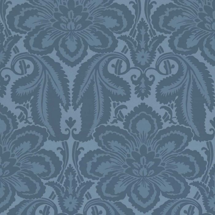 Blue Damask Wallpaper Uk - HD Wallpaper 