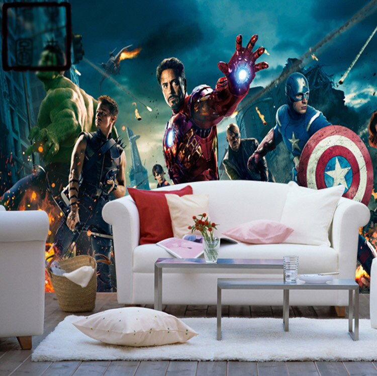 Marvel Avengers Heroes Photo Wallpaper 3d Wall Mural - Papier Peint 3d Avengers - HD Wallpaper 