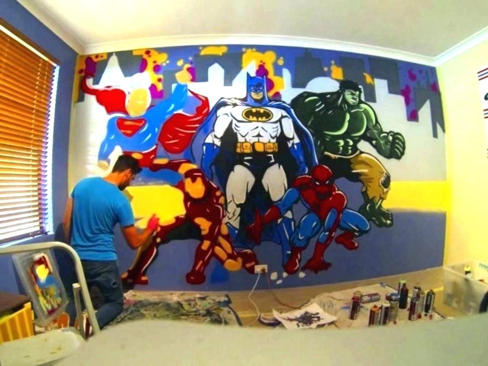 Superhero Wallpaper For Bedroom - Kids Superhero Room Ideas - HD Wallpaper 