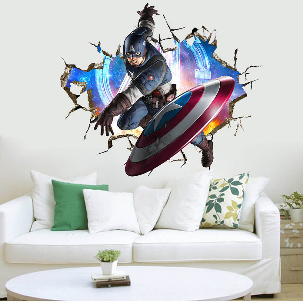 3d Wall Stickers Avengers - HD Wallpaper 