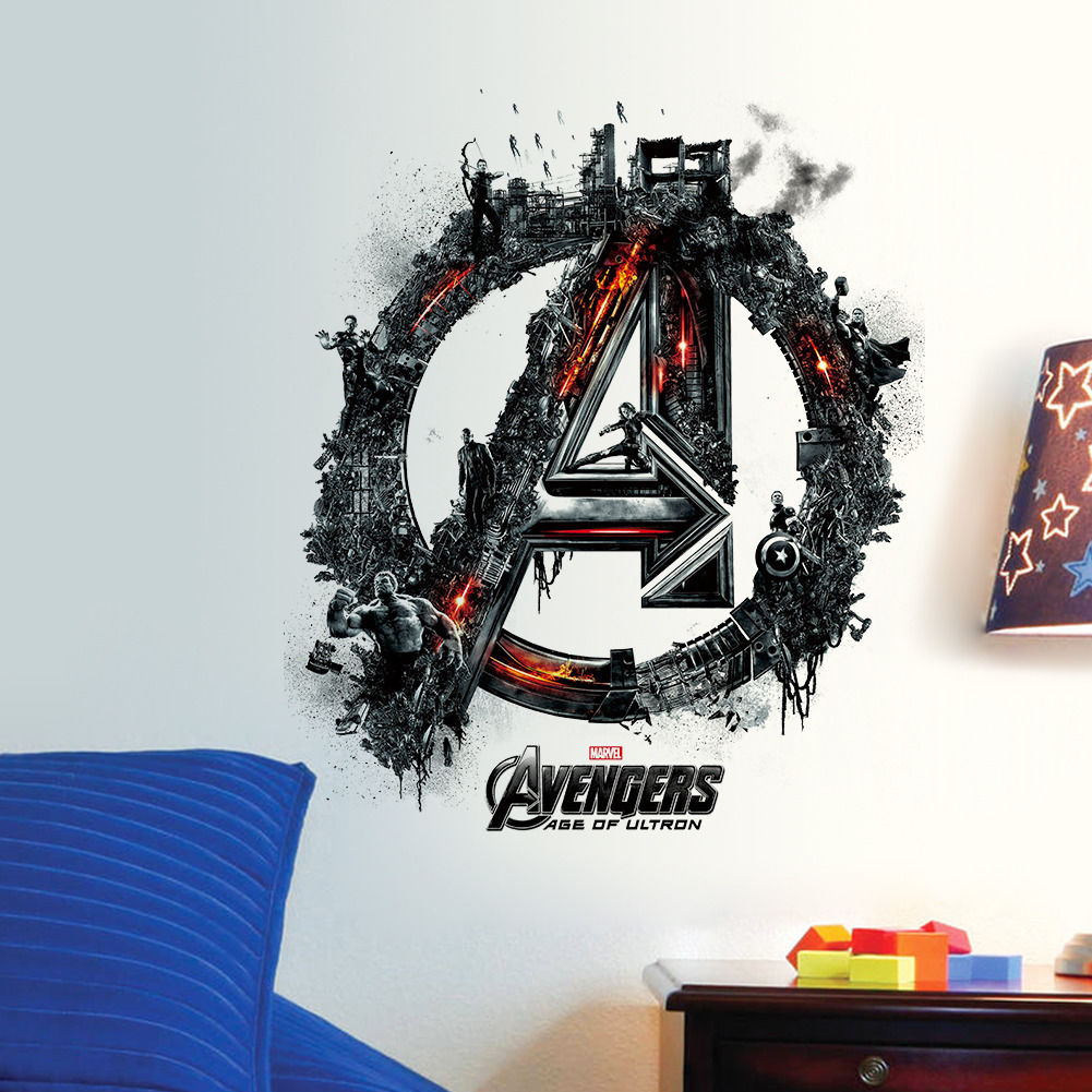 Avengers Childrens Bedroom Mural Wall Decals & Stickers - Avengers Wall Stickers - HD Wallpaper 