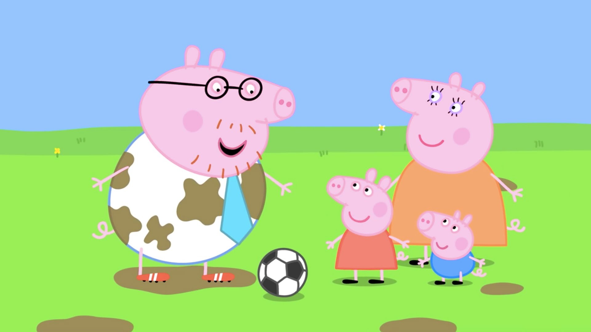 Peppa Pig Play Football - HD Wallpaper 