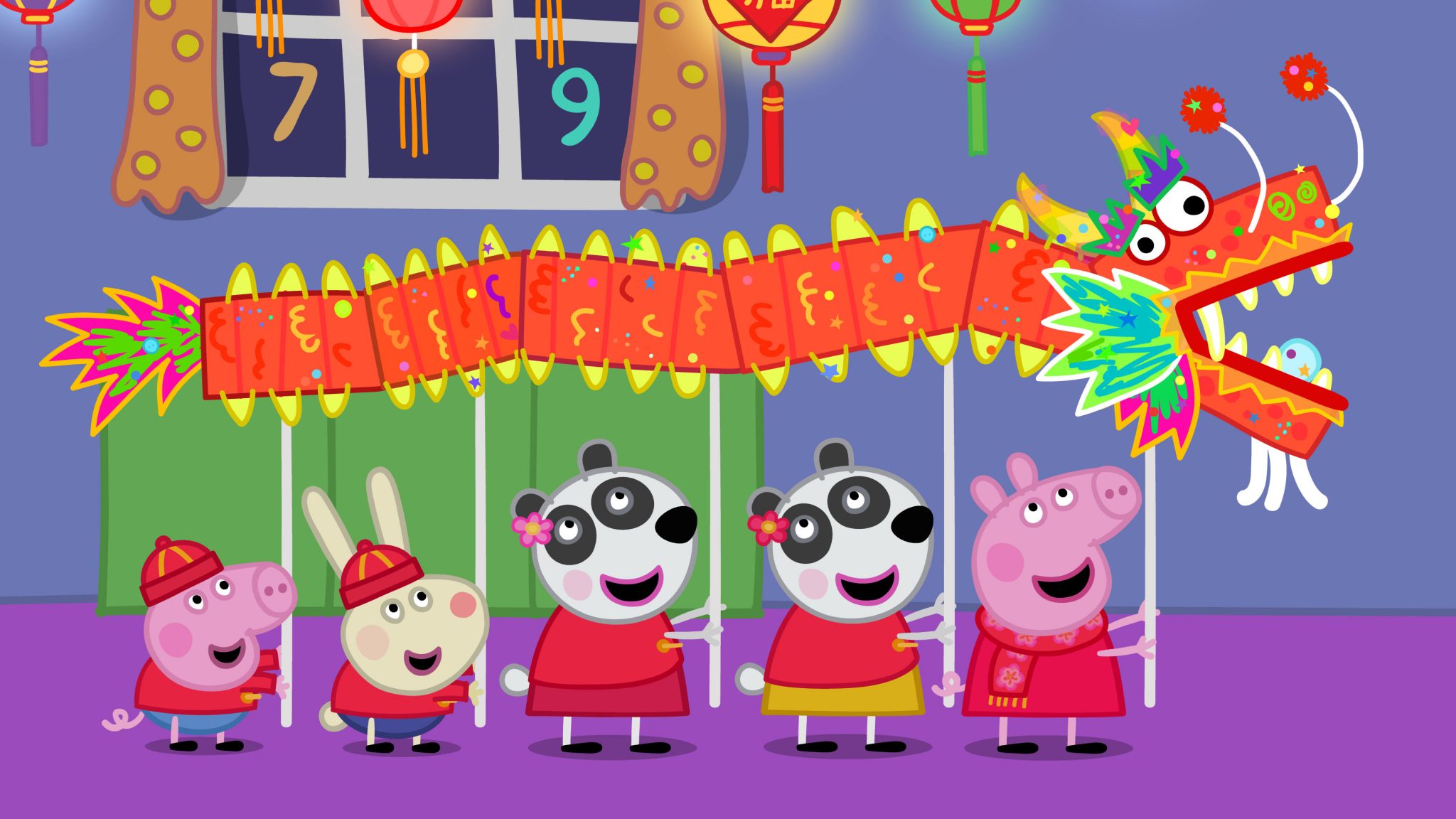 Peppa Pig Chinese New Year - HD Wallpaper 