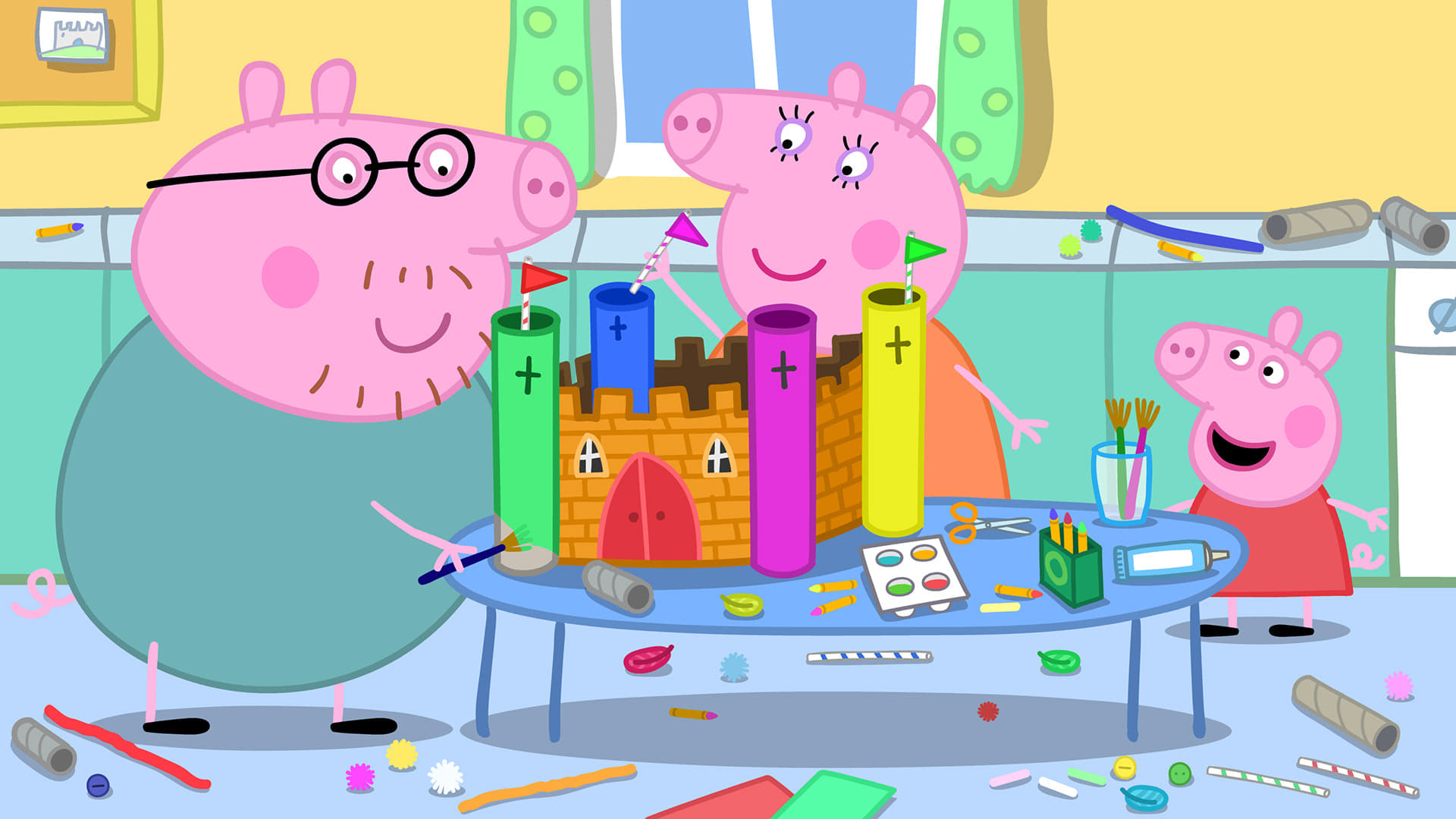 Peppa Pig School Project - HD Wallpaper 