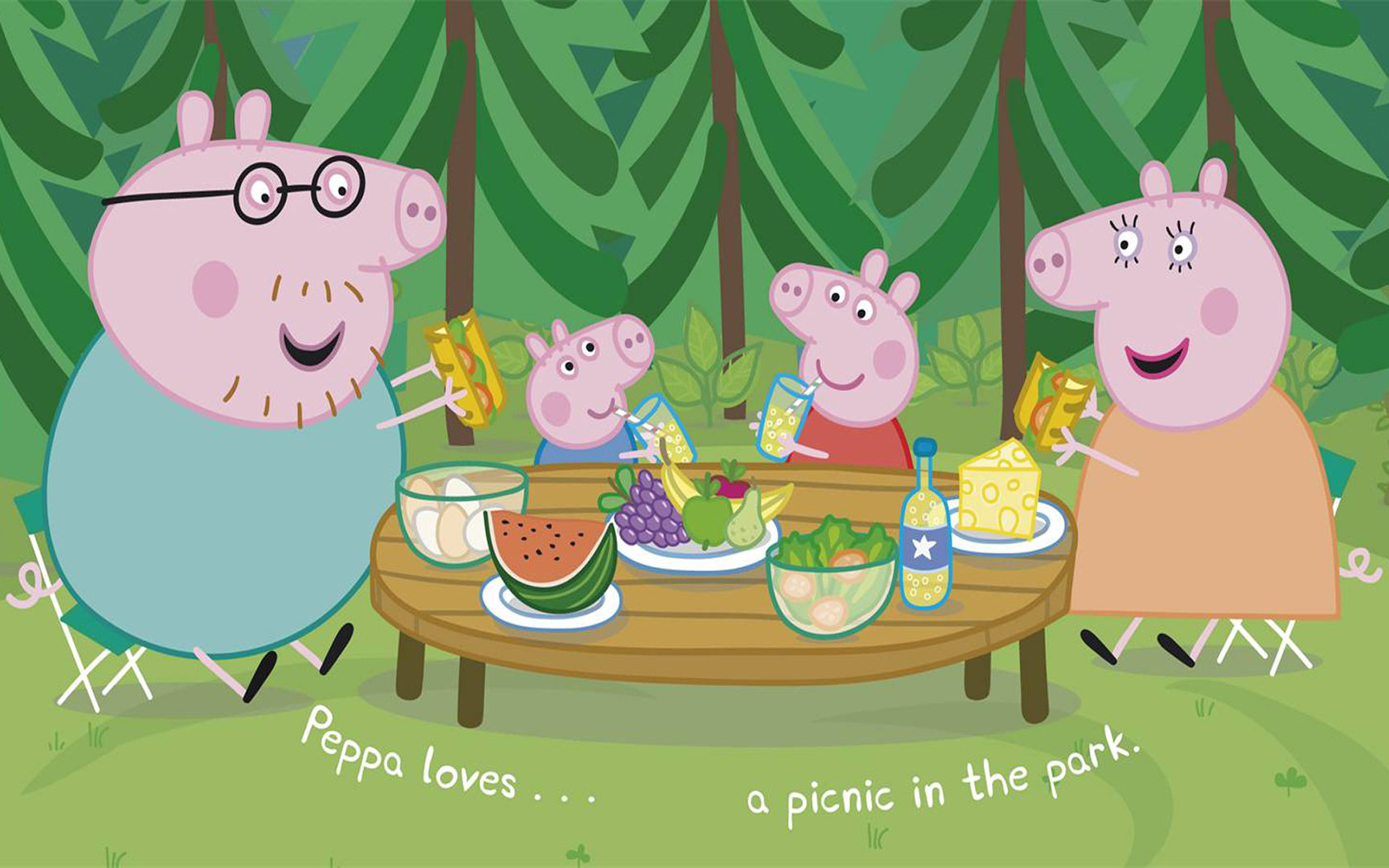 Free Download Peppa Pig Wallpaper Id - Peppa Pig Park Cartoon - HD Wallpaper 