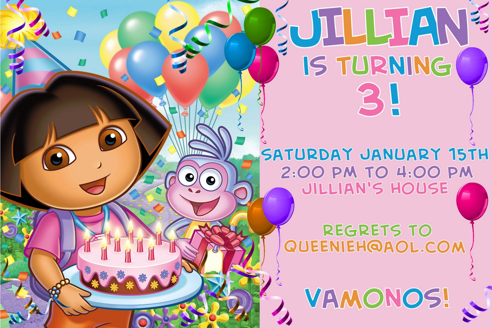 Dora Halloween Birthday Invitations - Dora Birthday Invitation Themes -  1600x1067 Wallpaper 