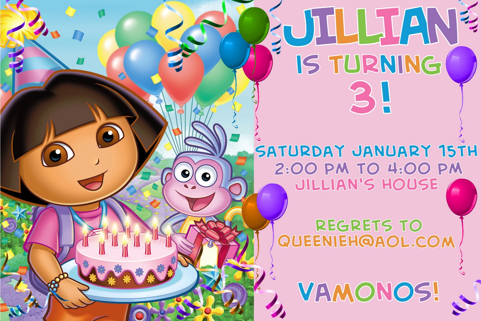 Dora Halloween Birthday Invitations - Dora Birthday Invitation Themes - HD Wallpaper 