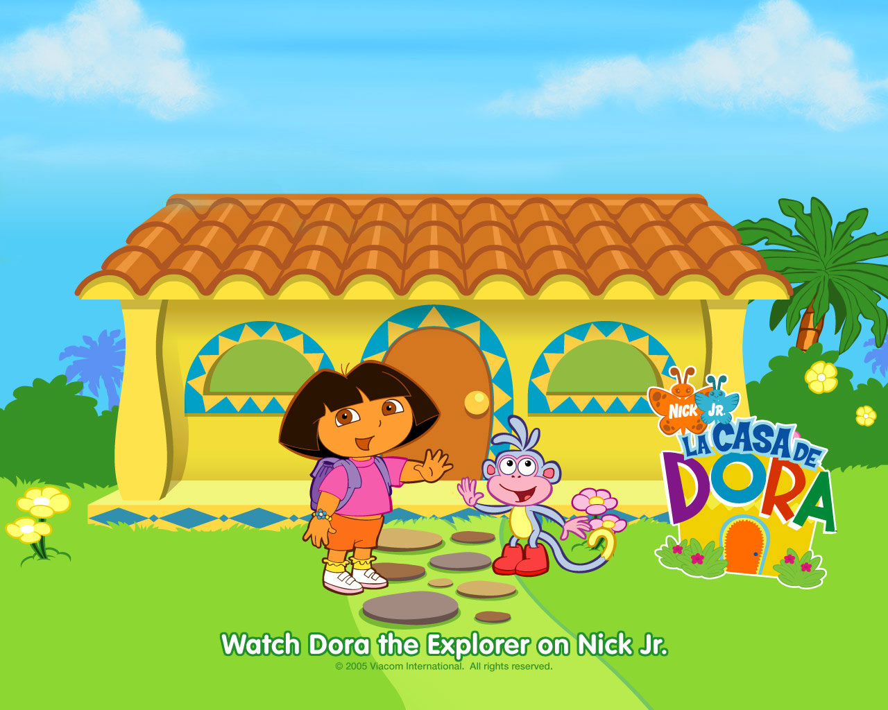 Dora The Explorer S House Wallpaper - Dora The Explorer House Cartoon - HD Wallpaper 