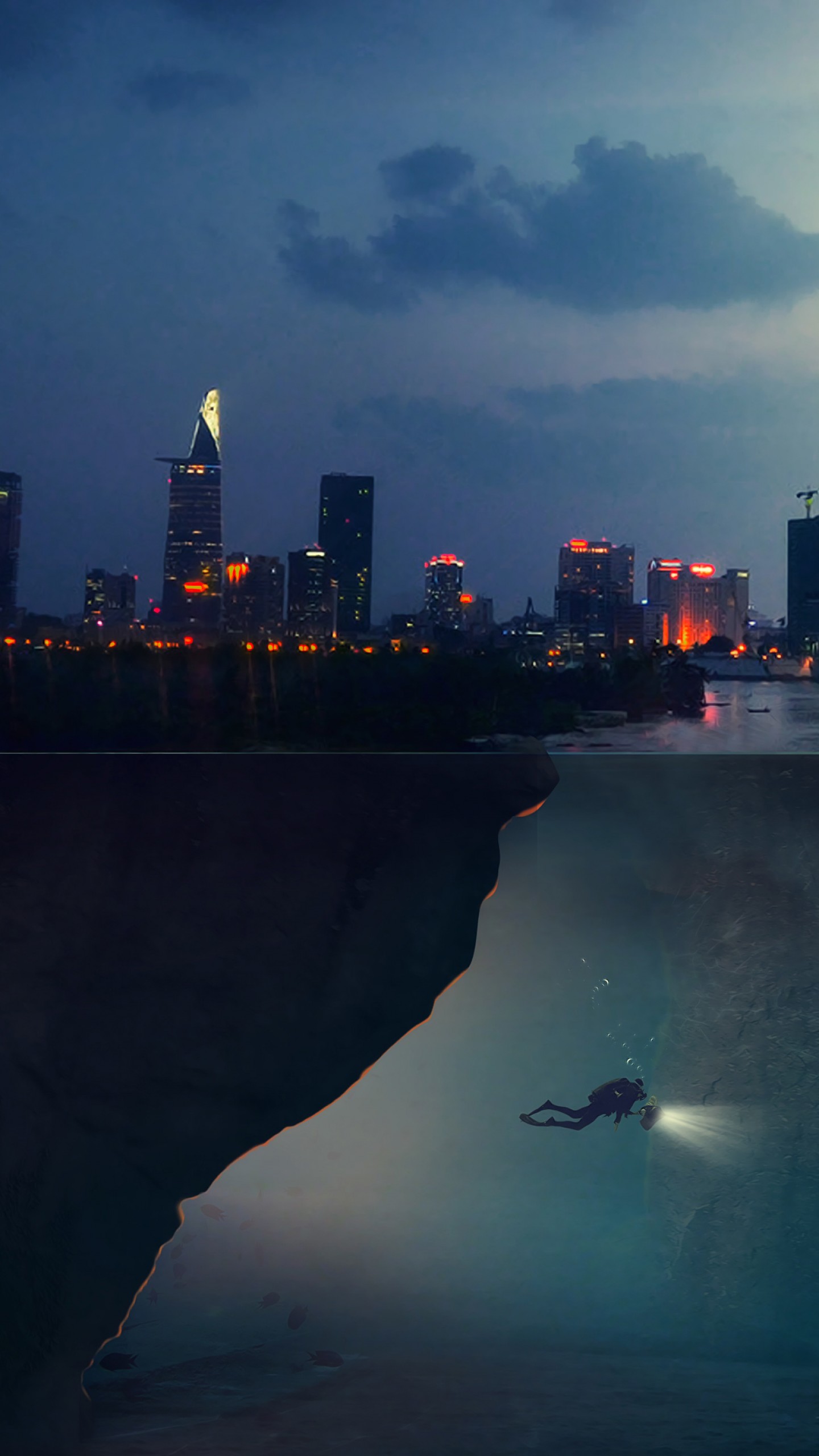 Underwater City Hd - HD Wallpaper 