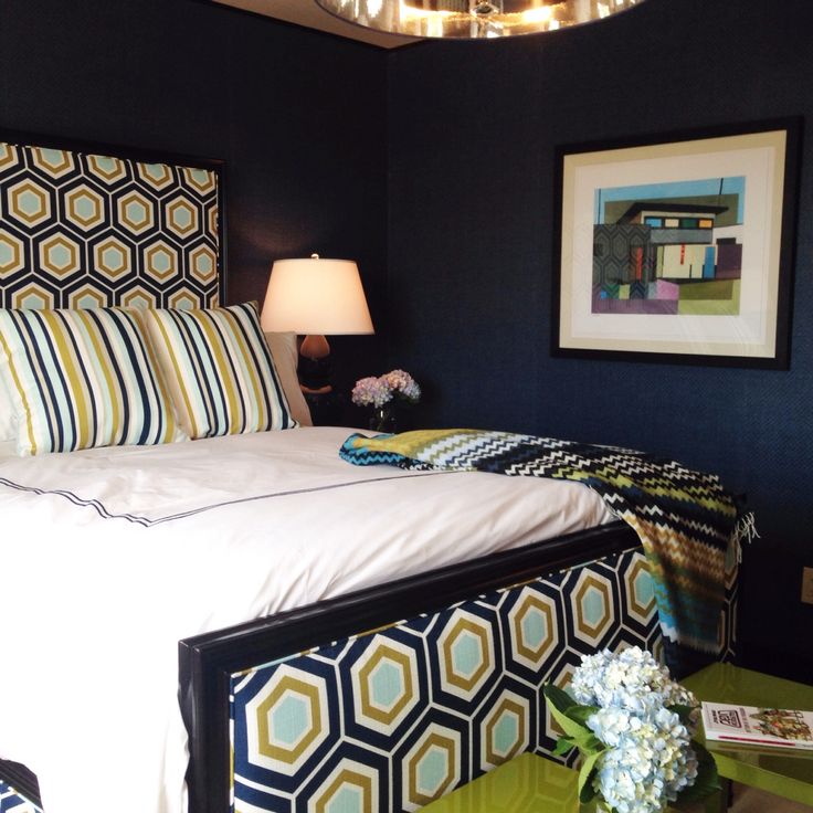 Navy And Green Bedroom - 736x736 Wallpaper - teahub.io