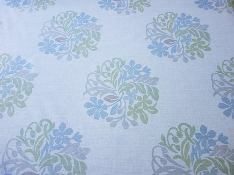 Jane Churchill Gaudi Print Aqua - Linen - HD Wallpaper 