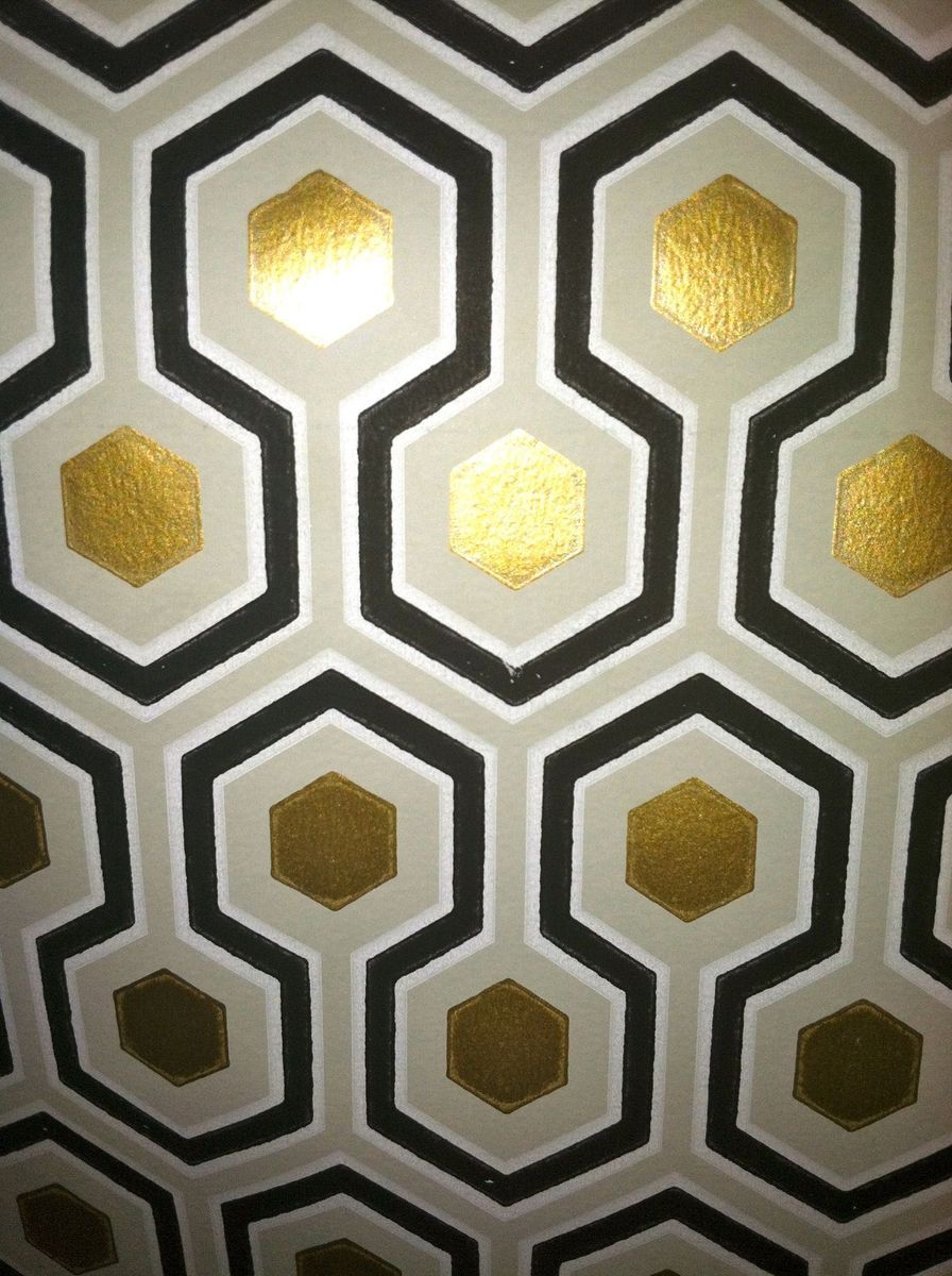 David Hicks Hexagon Wallpaper - Art Deco Patterns Hexagon - HD Wallpaper 