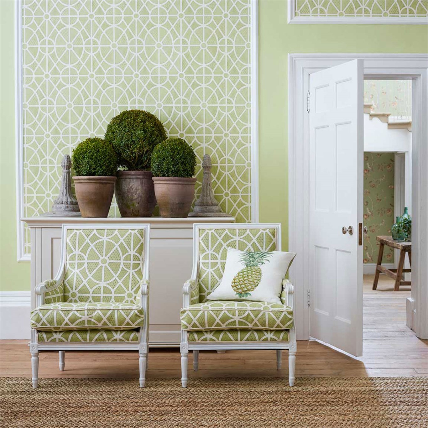 Garden Plan, A Wallpaper By Sanderson, Part Of The - Sanderson Wallpaper Garden Plan - HD Wallpaper 