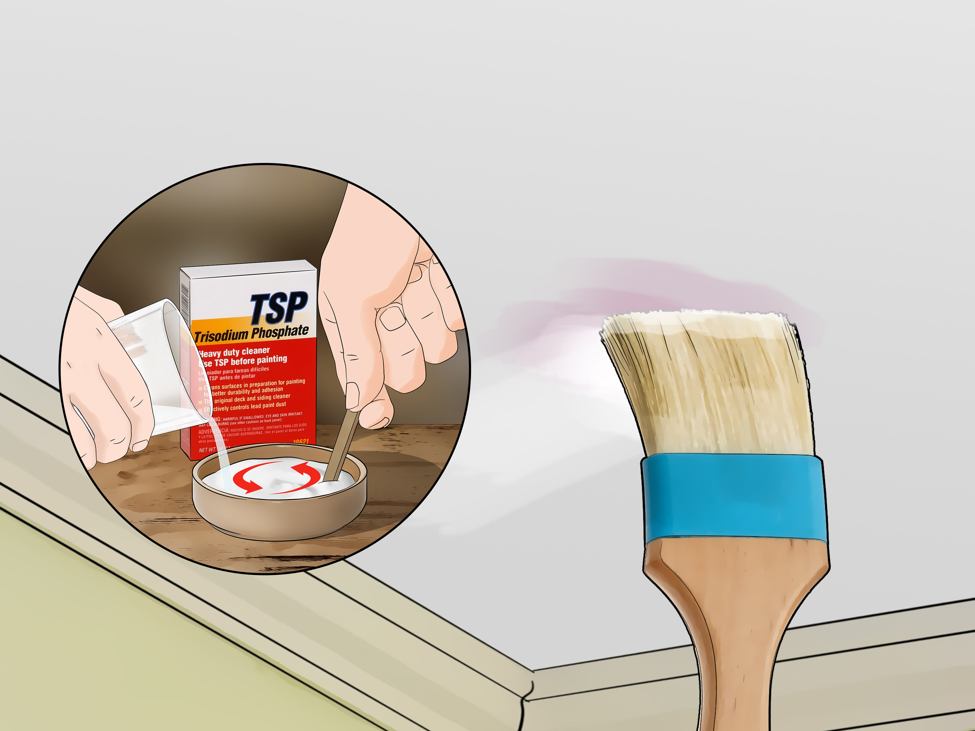 Image Titled Clean Ceilings Step - Clean Walls With Tsp Before Painting - HD Wallpaper 