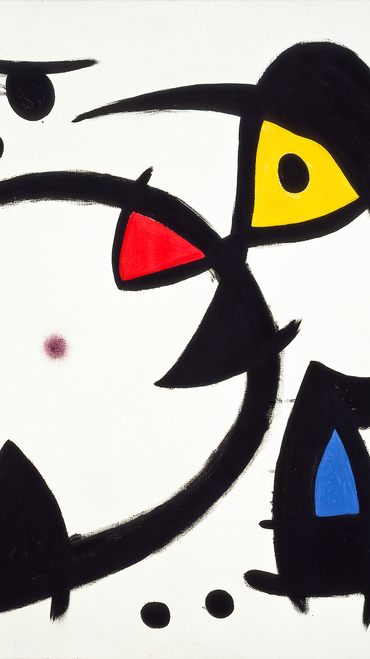 Joan Miro Two Persons And A Bird - HD Wallpaper 