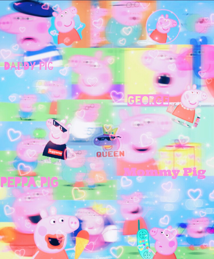 #peppapig
i Was Bored And Made A Peppa Pig Wallpaper~
peppa - Cartoon - HD Wallpaper 