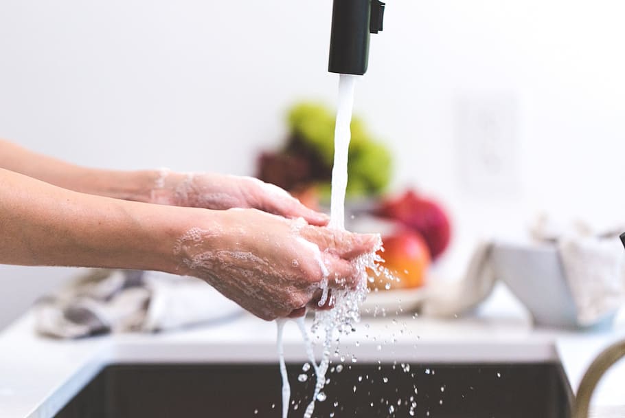 Hands, Kitchen, Washing, Cooking, Handwashing, Health, - Washing Hands Before Cooking - HD Wallpaper 