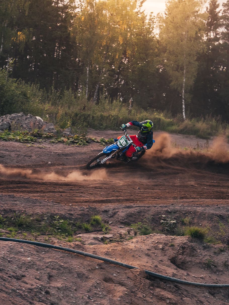 Man Riding Motorcycle, Action, Actionsports, Biker, - Enduro - HD Wallpaper 