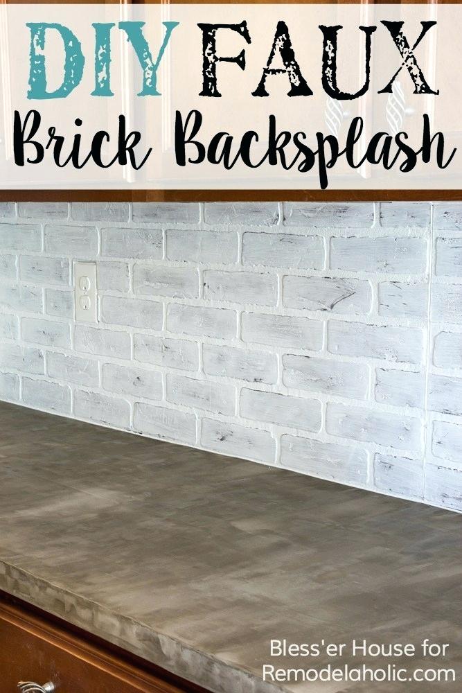 Whitewash Faux Brick Faux Brick This Looks So Amazing - HD Wallpaper 