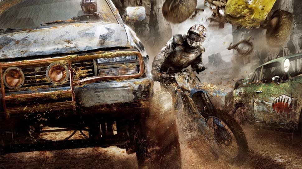 Motorstorm Dirtbike Truck Hd Wallpaper,video Games - Dirt Bike And Truck - HD Wallpaper 