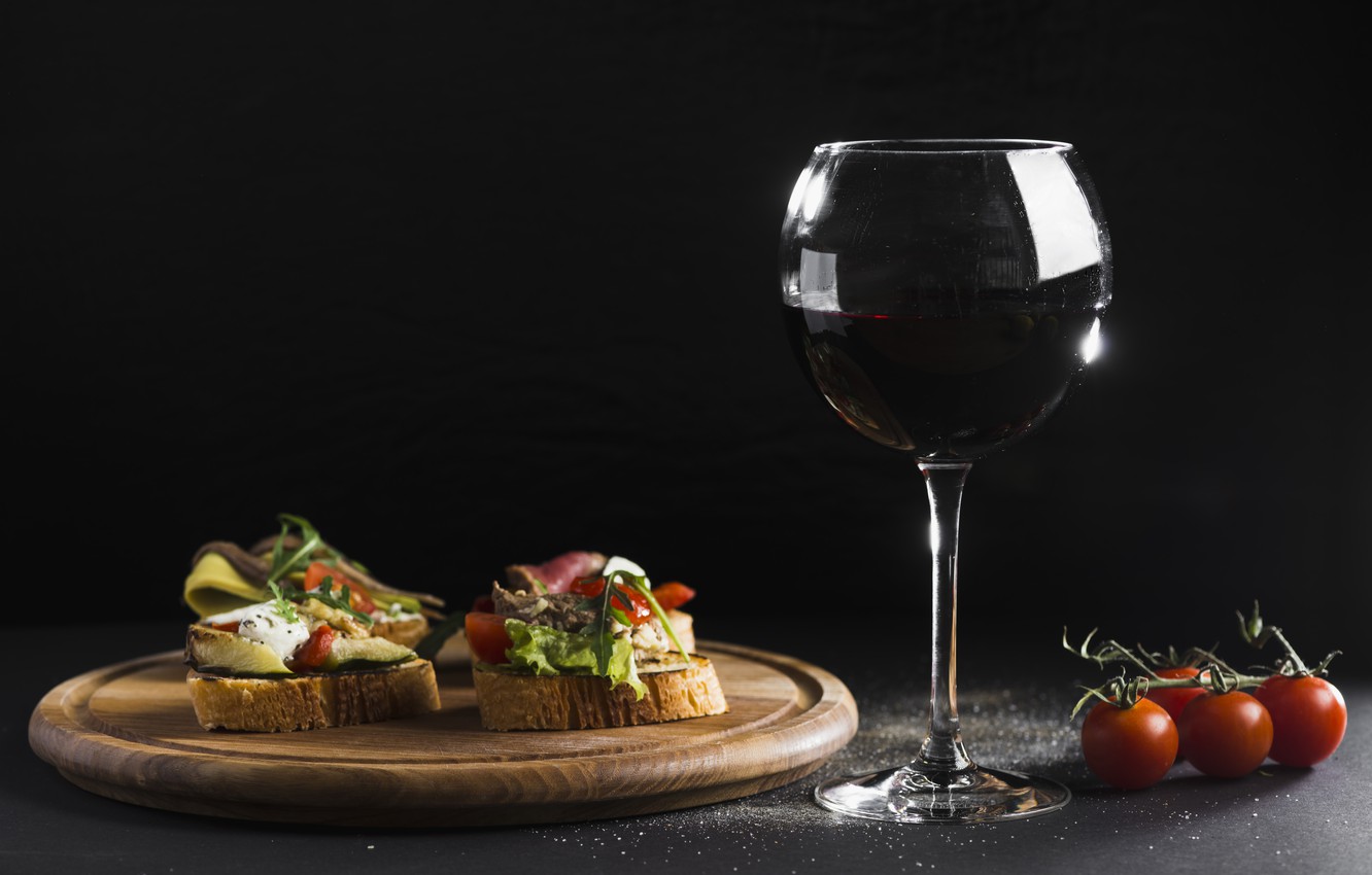 Photo Wallpaper Wine, Red, Glass, Bread, Red, Wine, - Večer Vina I Meze - HD Wallpaper 