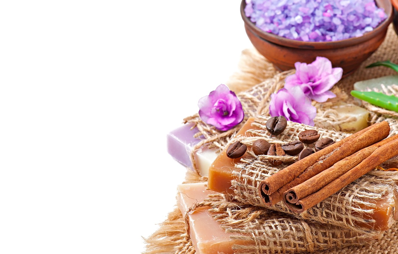 Photo Wallpaper Relax, Soap, Flowers, Coffee, Lavender, - Proprietà Della Lavanda - HD Wallpaper 
