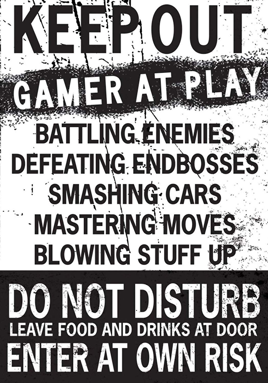 Keep Out Gamer At Play Enter At Own Risk Funny Novelty - HD Wallpaper 