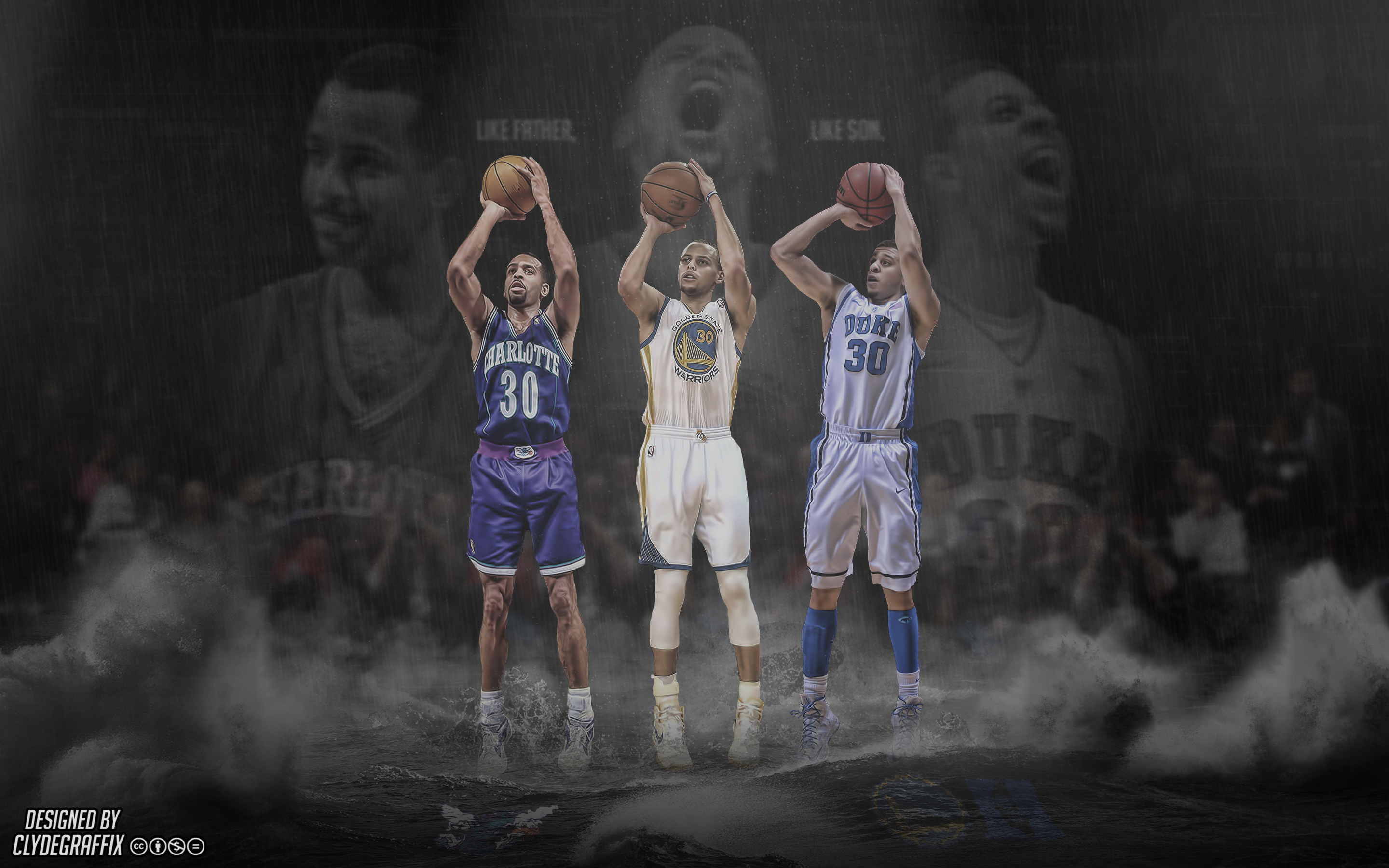 Steph Curry Dell Curry And Seth Curry - HD Wallpaper 