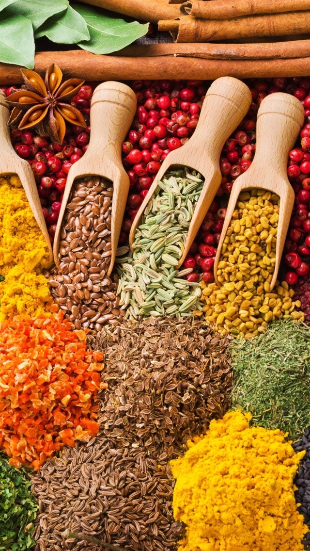 Iphone Wallpaper Colorful Grains, Mustard, Curry, Spices - Herbs Wallpaper  Iphone - 640x1136 Wallpaper 