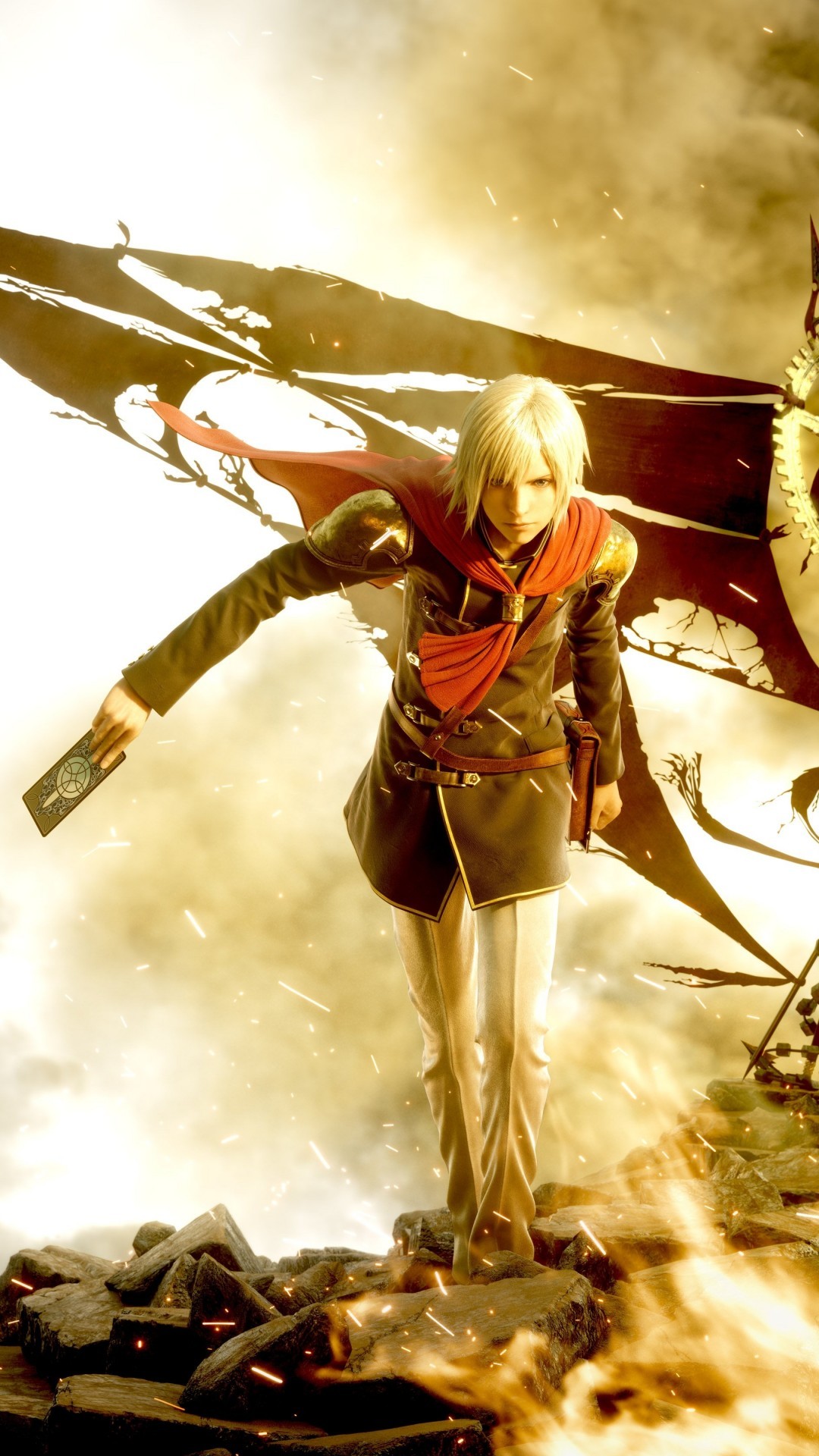 Final Fantasy Type 0 Artwork Cape Fire Final Fantasy Type 0 Poster 1080x19 Wallpaper Teahub Io