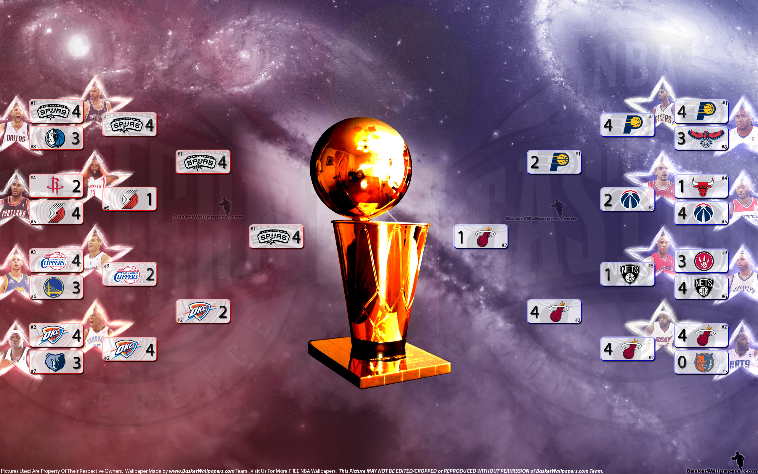 2013 14 Nba Playoff Tree - HD Wallpaper 