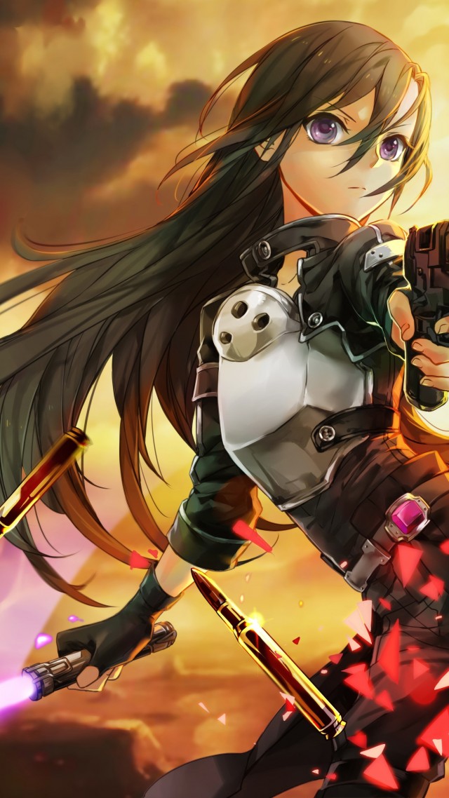 Anime, Girl, Beauty, 4k - Sao Fatal Bullet Background - HD Wallpaper 