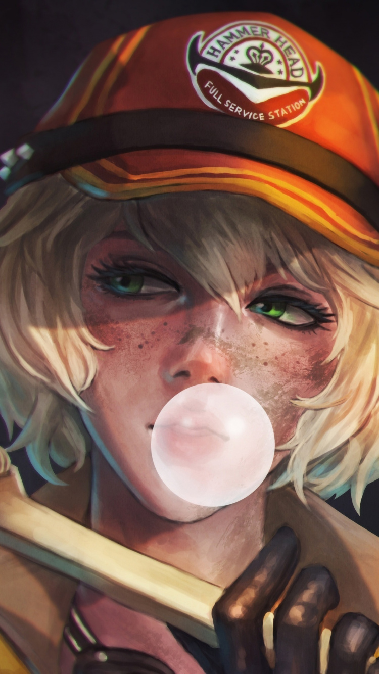 Cindy, Bubble Gum, Final Fantasy Xv, Artwork, Hot, - Final Fantasy Cindy Art - HD Wallpaper 