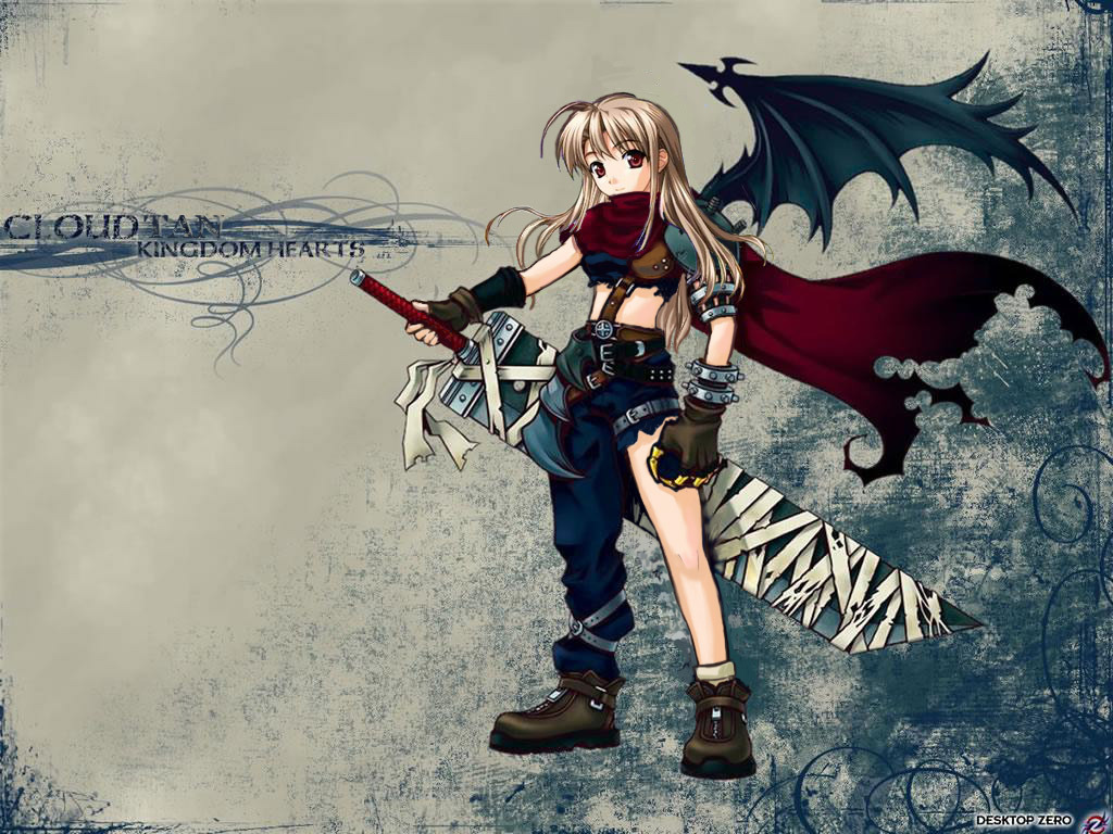 Cloud Strife Wallpapers Final Fantasy Vii Part 4 Cloud Kingdom Hearts Costume 1024x768 Wallpaper Teahub Io