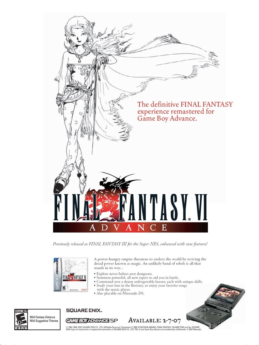 Final Fantasy Vi Advance Pics, Video Game Collection - Final Fantasy Vi Poster Snes - HD Wallpaper 