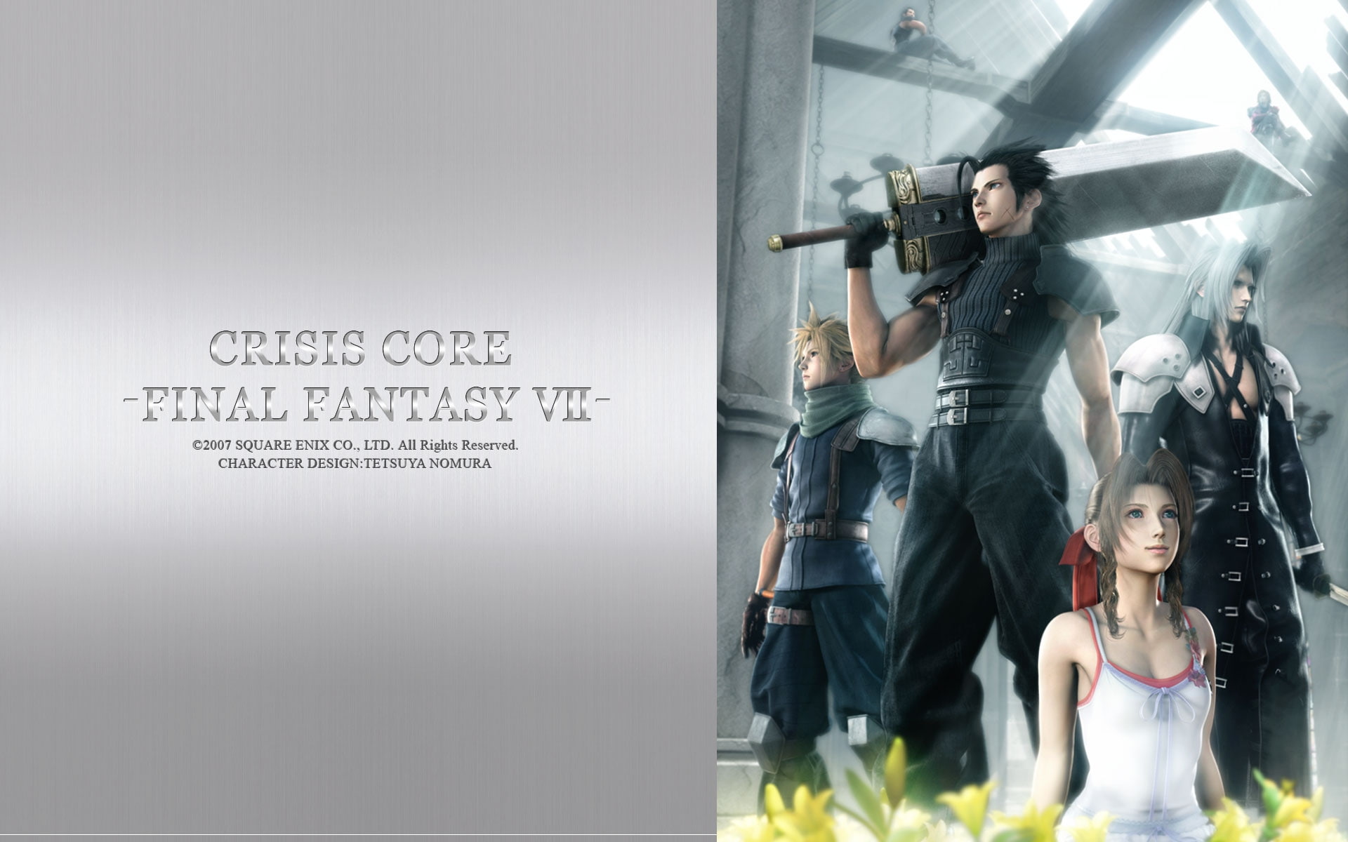 Ff7 Crisis Core Zack Aerith - HD Wallpaper 